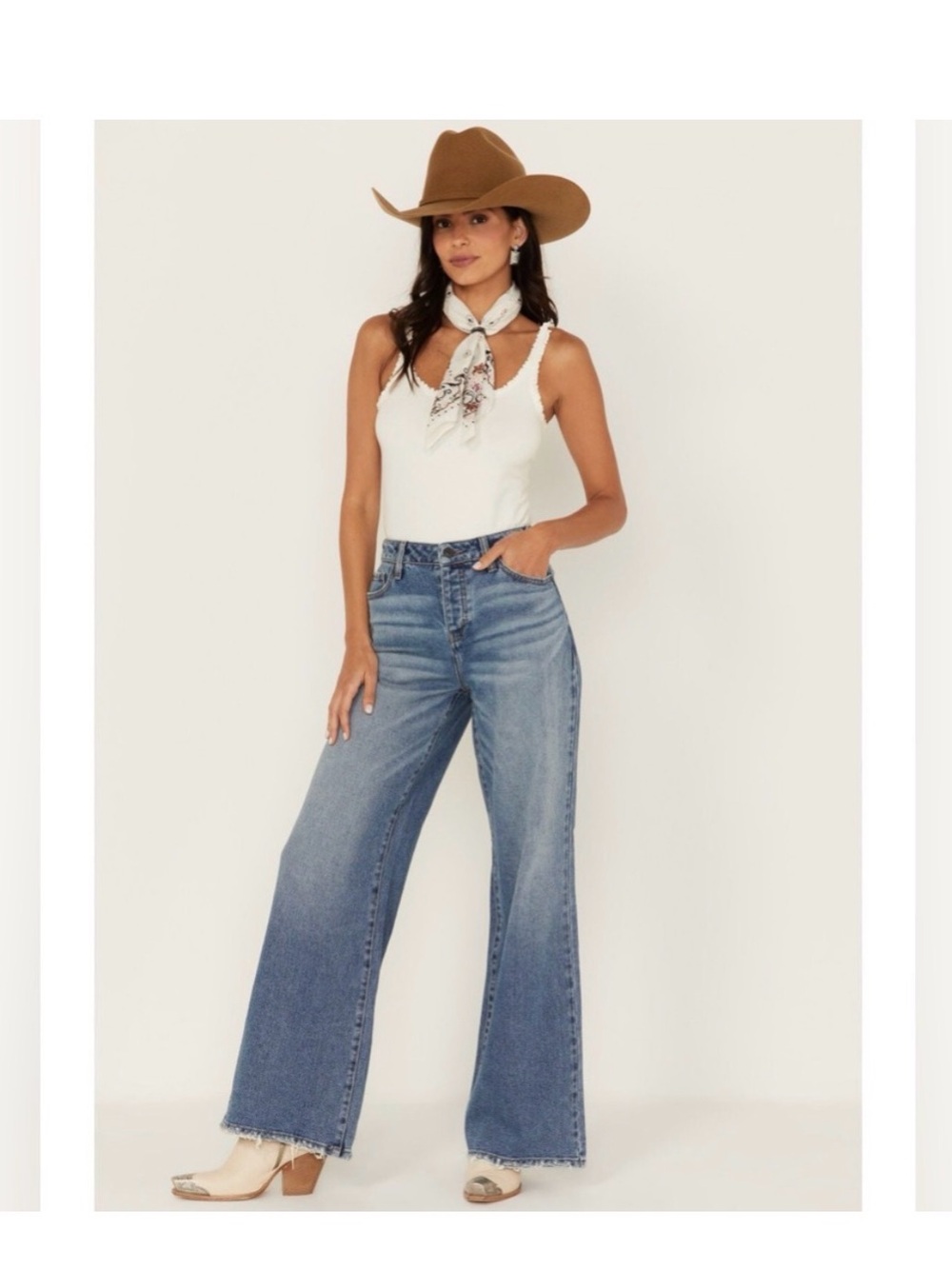 Cleo + Wolf High Rise Wide leg Jeans - Picture 2 of 6